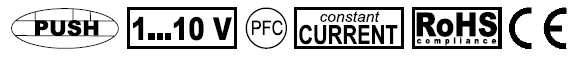 Push-button, 1-10V, PFC, CE, ROHS